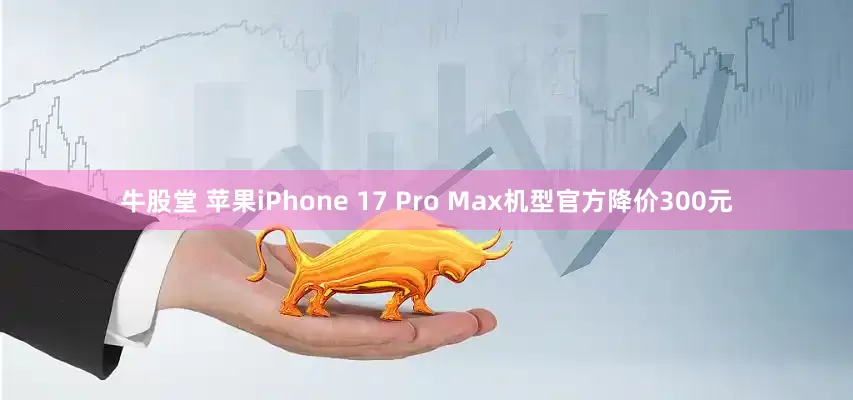 牛股堂 苹果iPhone 17 Pro Max机型官方降价300元